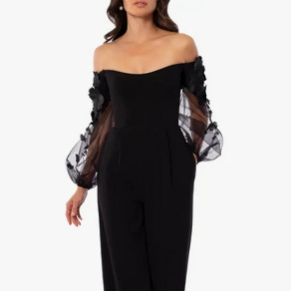 HELSI Emilia Off the Shoulder Long Sleeve Jumpsuit. Sz: M - Picture 1 of 11